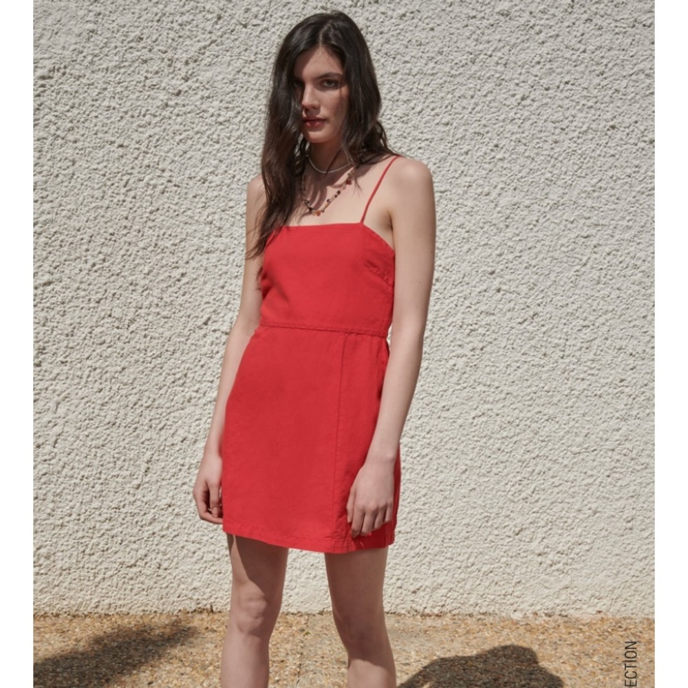 Linen and cotton blend Zara mini dress